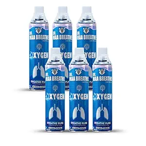 Dr Maa Oxygen Can cylinder Portable Canister with Inbuilt mask (12 Litres, Pack Of 6)