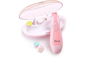 Nvzi Baby Nail File Electric, Baby Nail Trimmer Electric, Baby Nail Clippers, Electric Nail File Baby, Infant Safety First Nail Clipper, Toddler Nail Clipper for Newborn Essentials(Pink)