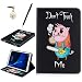 Produktbild HB-Int 3 in 1 PU Leder Hülle für Samsung Galaxy Tab A T580 10.1" (2016) Flip Standfunktion Schutzhülle Cartoon Schwein Wallet Case Brieftasche Kartenfächer Ledertasche Magnetverschluss Schale Beschützer Haut Lederhülle Book Style Holder Etui Protective Cover Dünn Slim Cover Don't Touch Me Bumper Zubehör mit Stylus Pen + Staub Steckere