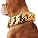 Produktbild Moyyyyy 32mm breit hip hop Gold ton 316L Edelstahl hundekette hundekübelkette pet personalisierte schneiden Curb kubanischen gliederkette 16-28",20Inch