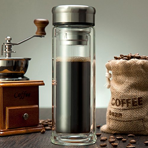 jay!d® Trinkflasche [350ml] Doppelt-Verglast. Egal ob für Kaffee, Tee, Wasser, Smoothies oder Fruchtwasser. Die optimale Flasche für deinen Alltag - 5