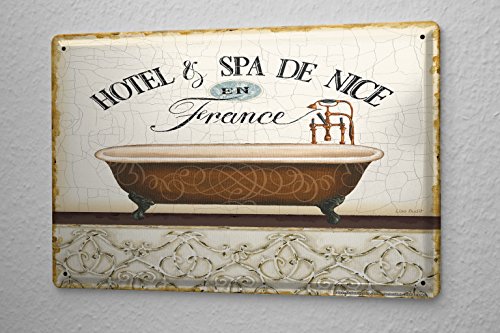 Cartel de chapa Placa metal tin sign baño Spa Nice Letrero De Metal 2