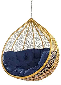 Duzo Hanging Swing Chair (Without Stand) for Garden Patio Balcony Outdoor Indoor Color Golden