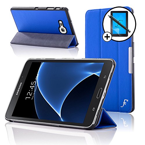 Forefront Cases® Samsung Galaxy Tab A 7.0 SM-T280 Leder Hülle Schutzhülle Tasche Smart Case Cover Stand - Rundum-Geräteschutz und intelligente Auto Schlaf / Wach Funktion inkl. Eingabestift und Displayschutz
