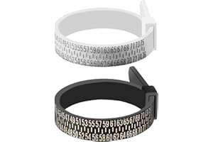 AIVEKE 2 Stück Ringgrößenmesser – Ringgröße Messen Ring Größe Fingerumfang Ermitteln Bestimmen Größenmesser Fingerumfang Fingergröße, Europa Größe 41–76