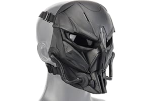 NC Airsoft-Maske Schädel Taktische Vollgesichtsmaske, Mit PC-Linse Anti-Aufprall-Dual-Modus-Tragedesign Verstellbarer Schultergurt