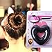 PIXNOR Hair Donut Beautiful Hair Bun Makers Heart Shape (Black)