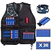 Produktbild INNOCHEER Taktische Weste Jacke Set Nerf N-Strike Elite Set, Nerf Gun Accessoires ,Taktische Weste, Nerf Zubehör Set für Kinder mit 20 er Darts + Maske + Armbände