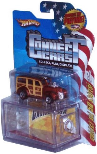 Hot Wheels 2008 Connect Cars Series 1:64 Scale Die Cast Car with Display Case #31 of 50 - California '40s Woodie Station Wagon