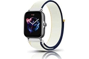 KeeFos 20MM Cinturino per Amazfit Active 2 Square/Active 2/GTR Mini/GTS 4/GTS 4 Mini/3, Nylon Cinturino di Ricambio Elasticizzata per Amazfit Bip 3 Pro/Bip 3