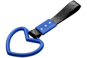 GXFCAI Nylon strap Car Tow Ring Heart Shape JDM Train Bus Handle Hand Strap Styling Drift Strap Accessories Charm Car Auto Strap Drift