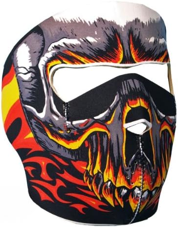 Neopren Face Mask, Fangs,Skull,Spider,Assassin, Design:Red Evil Neorprene