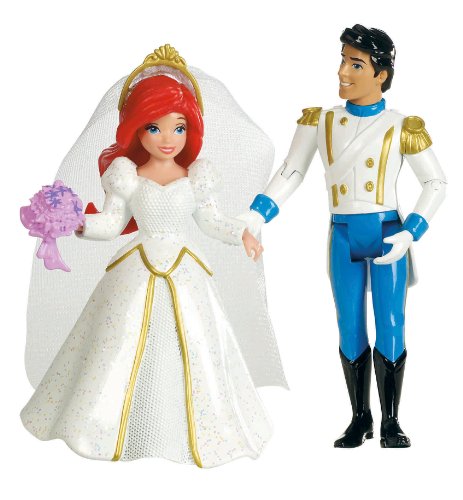 Disney Princess T7320 Fairytale Wedding Ariel & Prince 9cm Doll Pack