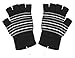 Produktbild snowwer Streifen Muster USB2.0 Beheizte Fingerlose Handschuhe (schwarz)