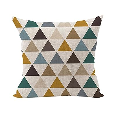 Nunubee Bohême Géométrique Housse De Coussin Retro Lit linge de Coton Oreiller Maison Carré Décor Doux Taie d'Oreiller Sofa Style 24