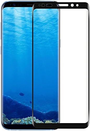 Coovoo Tempered Glass Screen Protector for Samsung Galaxy S8 Plus Full Protection 9H Tempered Glass HD Clear Galaxy S8 Plus Screen Protector Ultra Transparency Bubble-Free, Full HD, Anti-Fingerprint and High Quality (Black)