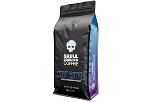 SKULL CRUSHER COFFEE Skull Crusher Cognitive Enhancer Ground Coffee - Premium Rainforest Alliance Certified Caffeinated Ground Coffee - Warning: World's Strongest Coffee Blend Infused with Potent Nootropics - (500g)