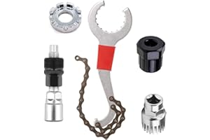 SNOWTAIN Schneespitze Dérive-chaîne 5-en-1-Outil de Maintenance pour vélo Outil de démontage de cassette de vélo,Kits d'outils de Réparation Kit de Réparation Multifonction, Outil de détachant de Manivelle