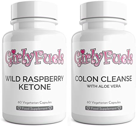 Wild Raspberry Ketone Colon Cleanse and Detox Aloe Vera Pills | 120 Vegetarian Capsules | 1 Month Supply | UK Manufactured by GirlyFuels