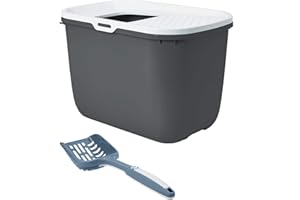 PETGARD Sparpack Katzentoilette HOP IN dunkelgrau + XXL Streuschaufel