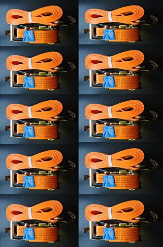 DJM Direct 10 x Heavy Duty Ratchet Tie Down Strap 6m x 50mm 5 Ton