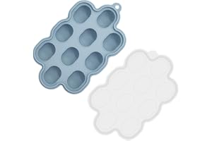 EYVRPAU Moldes para Paletas de Leche Materna, Silicona con Tapa, Contenedor de Almacenamiento para Alimentos, Formas de Popsicle para Leche Materna Casera
