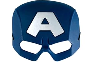 Rubies Máscara Capitán América Shallow para niños y niñas, Oficial de las películas de Avengers, máscara hecha en plástico con ajuste en velcro, ideal para halloween, navidad, carnaval y cumpleaños.