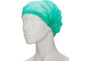 BICAP 100 Einweghauben Stück Klipphauben - Vlies-Haube Clip - Größe L, 52 cm Durchmesser, (100-er Pack) - Schwesternhaube aus Vlies