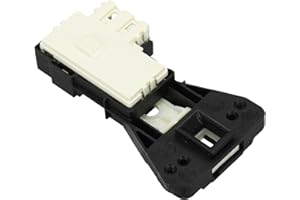 LORTECH Türsicherung, Verschluss, Schloss für Waschmaschine, Compatible Samsung DC64-01538A, Rechteckig, 24 Volt Gleichstrom, Waschmaschinenschloss, Waschmaschinentürsicherung, Kondensator