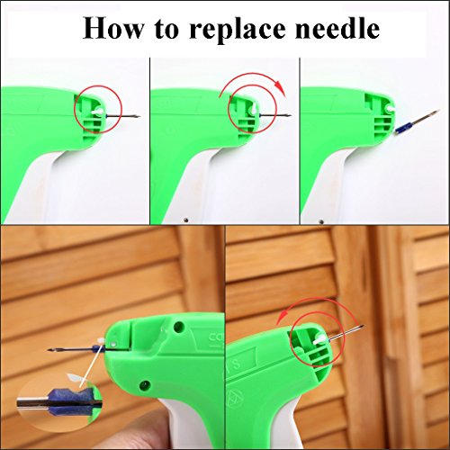 Heftpistole Etikettierpistole Etikettiermaschine Tagging Gun + 5 Ersatznadeln + 1000 Heftfäden Standard,DIKETE® Etiketten Preis Marke Tags Kleidung Socken Hüte Fashion Handel Läden - 5