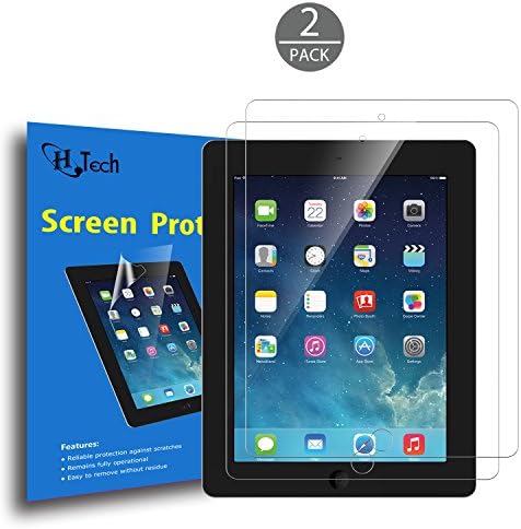 iPad Mini Screen Protector, HQTech 2-Pack Screen Protector Film for Apple iPad Mini 1/2/3 All Models, Bubble Free Installation, Anti-Fingerprint, Retail Package (HD Clear) - 3130