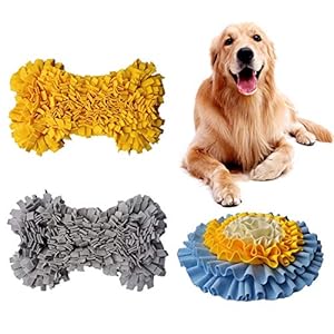 Dog Snuffle Mat Forma de Hueso Juguete Suave Almohadilla Entrenamiento de Alimentación Olfateando Esteras Puzzle Juguetes Suministros de Mascotas Nosework Borla Manta