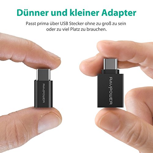 RAVPower USB-C auf Micro USB Adapter & auf USB 3.0 Adapter [3 in 1 Pack] verwandelt USB Type-C Input in Micro-USB, 56K Widerstand für MacBook Pro, MacBook (2015), Galaxy S8, ChromeBook Pixel, Lumia 950 / 950XL, Nexus 5X, Nexus 6P, Nokia N1, OnePlus 2 /3 und weitere - 6