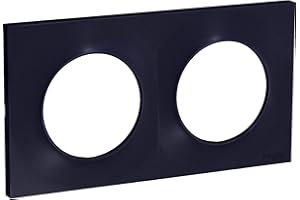 Schneider Electric - Odace Styl, plaque Anthracite 2 postes horiz./vert. entraxe 71mm - S540704