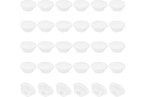 PATIKIL 10mm Diametro Tappo Rotondo Silicone, 30pz Tipo Bloccaggio Mobili Tappo Foro Pulsante Protettivo Copertura Testa per Foro 2,5-10mm per Sigillare Foro Cilindro Passacavi, Bianco