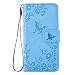 Produktbild Für Samsung Galaxy A5 2016 Modell Hülle, Für Samsung Galaxy A510 Hülle [Bildschirmschutz aus gehärtetem Glas], Grandoin Retro Leder Foliant Stoßabfangende Hülle, exzellente Qualität buntes elegantes Muster Design Premium PU Verschluss genaue Passform Riemen-Leder Geldbörse schützende Schnapp-Hüllen-Abdeckung Für Samsung Galaxy A5 2016 Model/A510 mit [Kreditkarten Einschub] Ständer Funktion