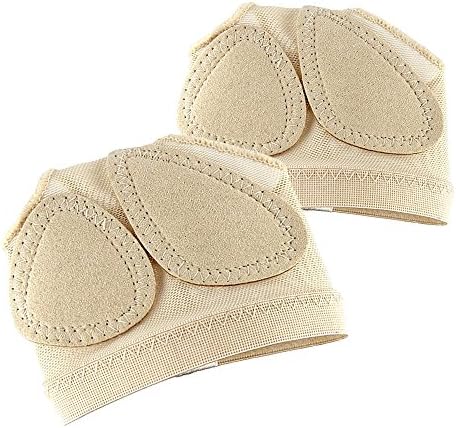 Kinashi 2 Pair- Ballet Dance Thong Metatarsal Pads Ball of Foot Forefoot Cushions Covers (XL)