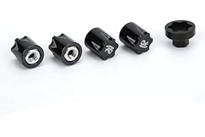Tbest Tappo Centrale per cerchione Ruota RC, Dado M4 per copriruota Auto RC 4 Pezzi per Traxxas TRX4 Axial SCX10 90046 D90 RC Car(Nero)