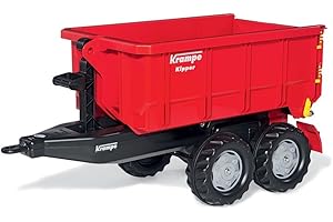 Rolly Toys ROLLY123223 Altro Licenza rollyContainer 123223 Hook Roll off Ribaltabile con Trough, Rimorchio a Due Assi, per Bambini dai 3 ai 10 Anni, Rosso