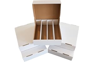 TCG Guru Sammelkarten Aufbewahrungsbox Sortierkarton, 5 Stück, 4000 Karten Kapazität, Pappe Aufbewahrung für Magickarten, Pokémonkarten, YuGiOh Karten, 39,5 x 32,5 x 10 cm