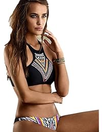 Bohemia del alto cuello del bikiní,Internet traje de baño Sujetador Impreso