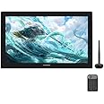 HUION Kamvas Pro 24 4K UHD Graphics Drawing Tablet with Full-Laminated Screen Anti-Glare Glass 140% sRGB | Battery-Free Stylus 8192 Pen Pressure and K-20 Wireless Express Key, (23.8 Inch) Black