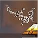 Produktbild *Once upon a time* Englische Sprüche Wandsticker Wandbild Wandtattoo Wandaufkleber Wandbilder Aufkleber Deko. PVC abnehmbar Weiße Schrift