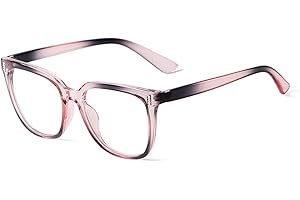 ADEWU ADE WU Occhiali Con Blocco Della Luce Blu Occhiali Finti Oversize Lenti Trasparenti Occhiali da Lettura Unisex Giochi per Computer