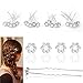 High Quality Crystal Diamante Hair Pins Pearl Flower Wedding Bridal Prom 20/40 (40pcs)
