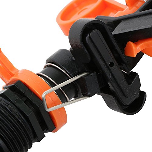 Yahee 6er Set Impulsregner Rasensprenger Impuls-Rasensprenger 32 cm mit Erdspieß - 9