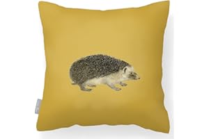 Izabela Peters Outdoor Cushions Waterproof, 43 cm, Filled Outdoor Cushion, Hedgehog - Mustard, Garden Furniture Cushions, Outdoor Seat Cushions, Garden Chair Cushions