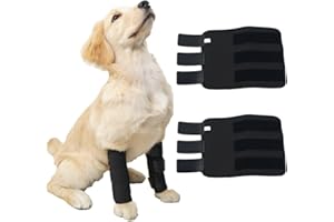 PYEUIFT Artrosi Cane Tutore Zampa Anteriore Protezione Gomito Carpano Antileccamento Cicatrizzante Per Cani, Taglia L 17X22Cm