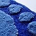 HuntGold 1X Big Feet Printing Bathroom Absorbent Mats Door Mat Floor Rug 60*40cm(blue)