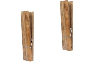 Alipis 2 pz Portasciugamani Rustico Appendiabiti Appeso Decorazione Della Parete Robusti Pinze Da Lino Giganti Pinze Da Lavanderia Asciugamano Appeso Pinza Per Biancheria in Legno